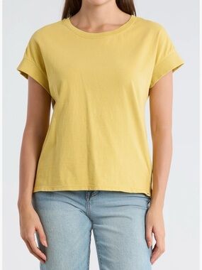 C&C California Short Sleeve Crewneck Tee in Pale Yellow